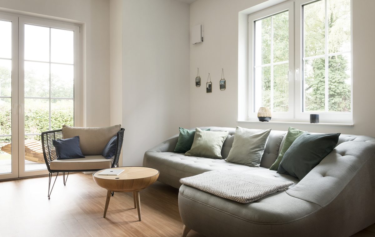 Ferienwohnung Wohnzimmer mit Schlafsofa