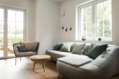 Ferienwohnung Wohnzimmer mit Schlafsofa